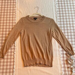 J. Crew merino wool Women's Brown Crew Neck Sweater